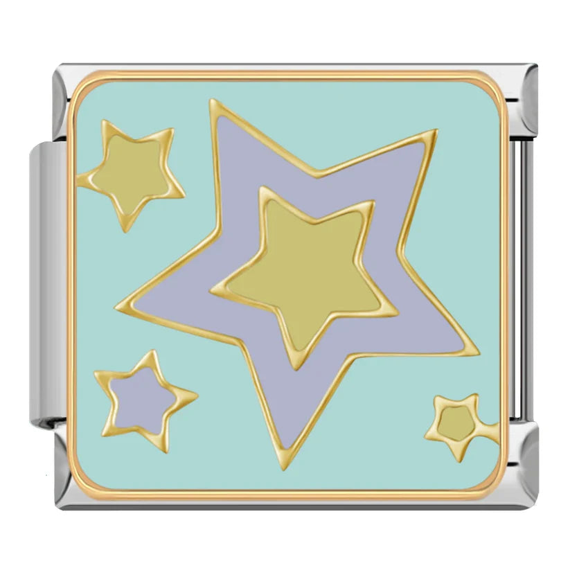 Silber-Charm Universum Sterne