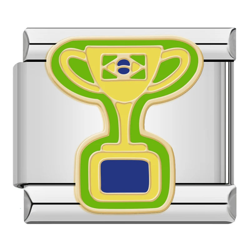 Silber-Charm Brazil Cup Symbol