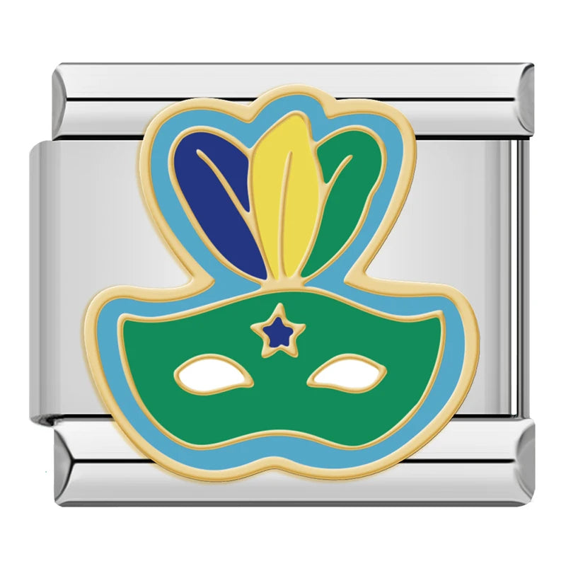 Silber-Charm Land Brazil Karnevals Maske Traveling