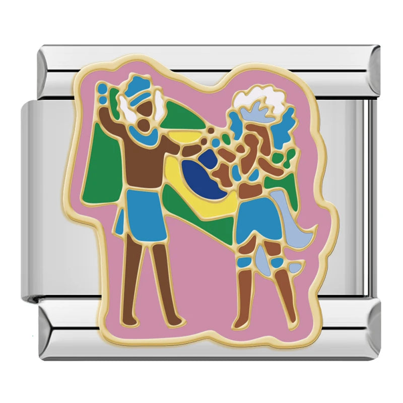 Silber-Charm Land Brazil Karneval Traveling