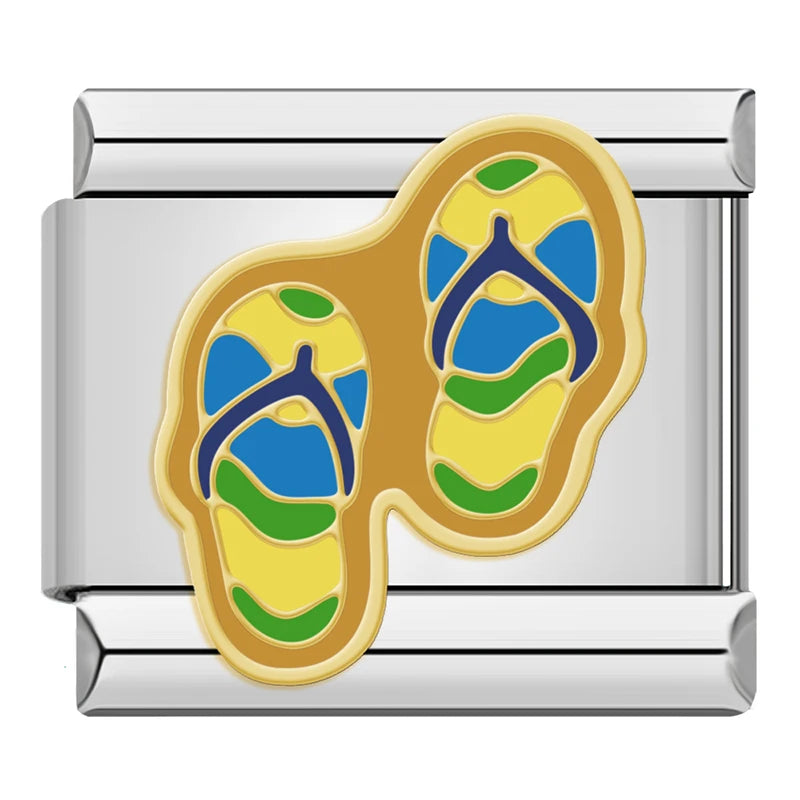 Silber-Charm Land Brazil Flip-Flops Traveling