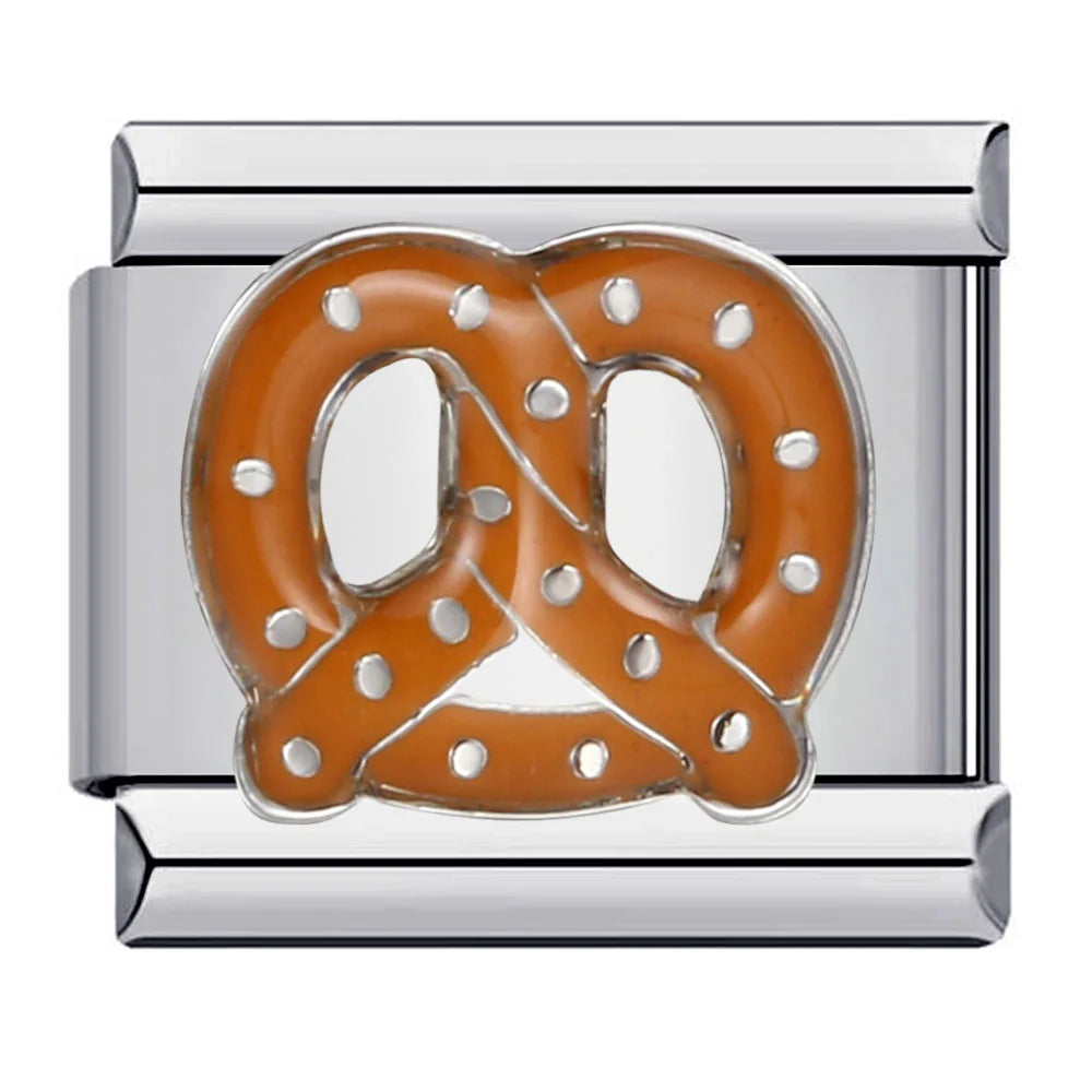 Silber-Charm Food & Drink Brezel