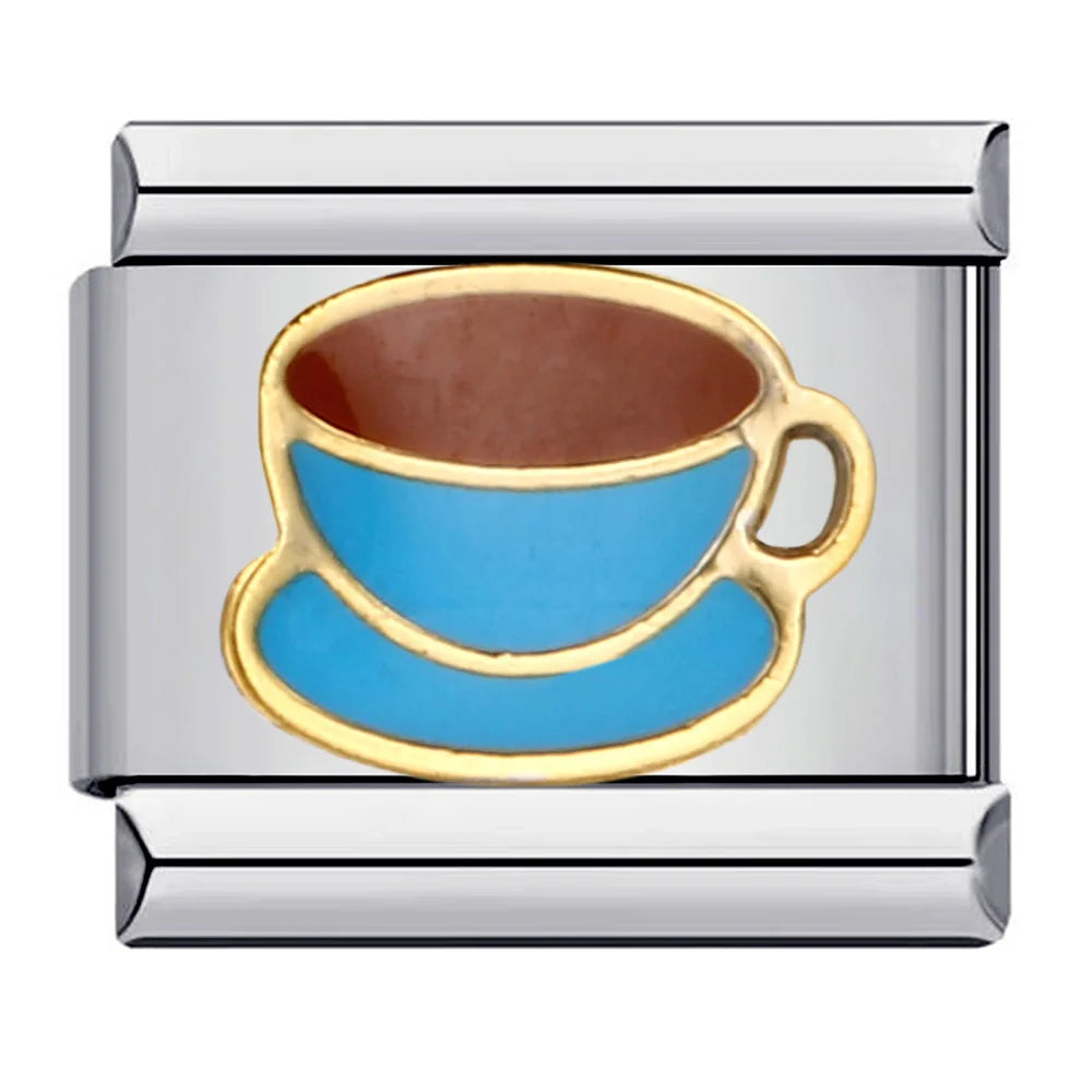 Silber-Charm Food & Drink Kaffee