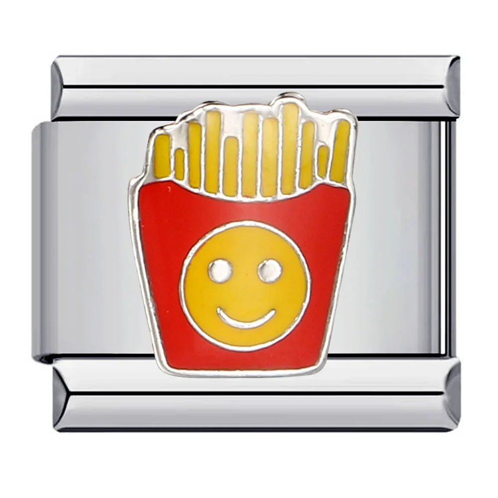 Silber-Charm Food & Drink Pommes frites