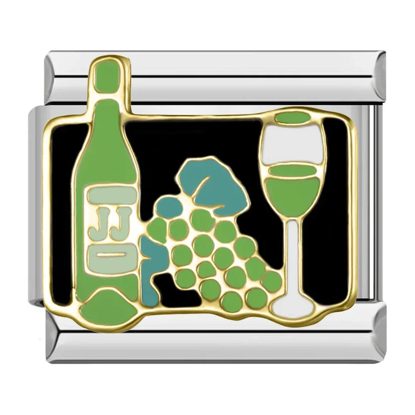 Silber-Charm Food & Drink Wein