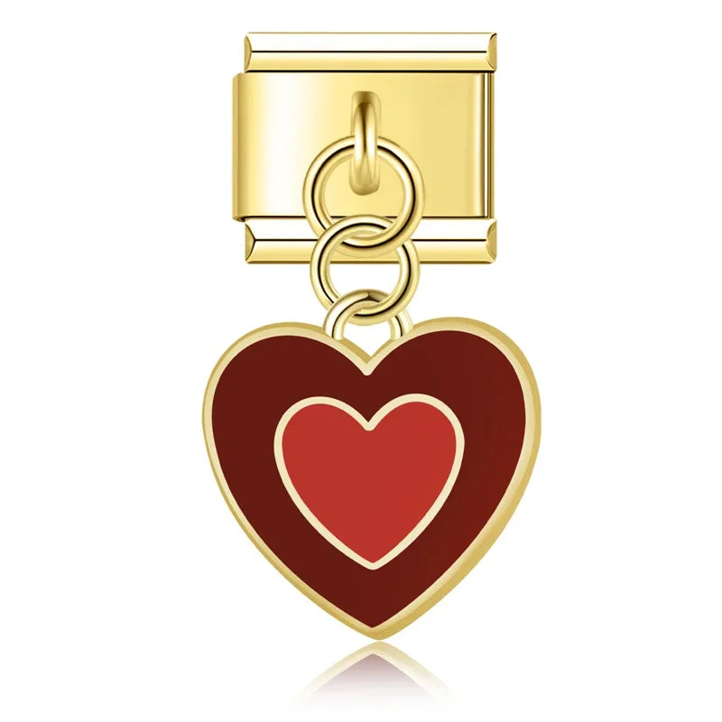 Gold-Charm Liebe Anhänger Herz