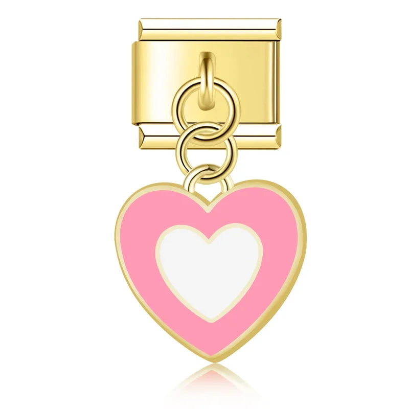 Gold-Charm Liebe Anhänger Herz