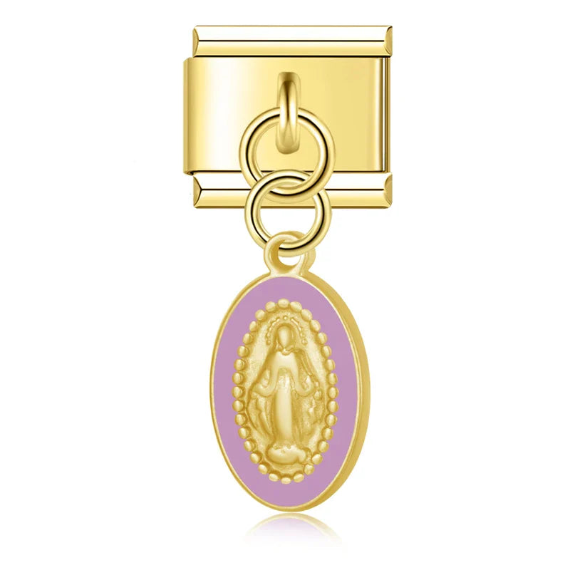 Gold-Charm Symbol Anhänger Medaillon