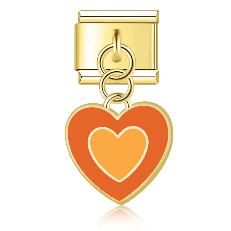 Gold-Charm Liebe Anhänger Herz
