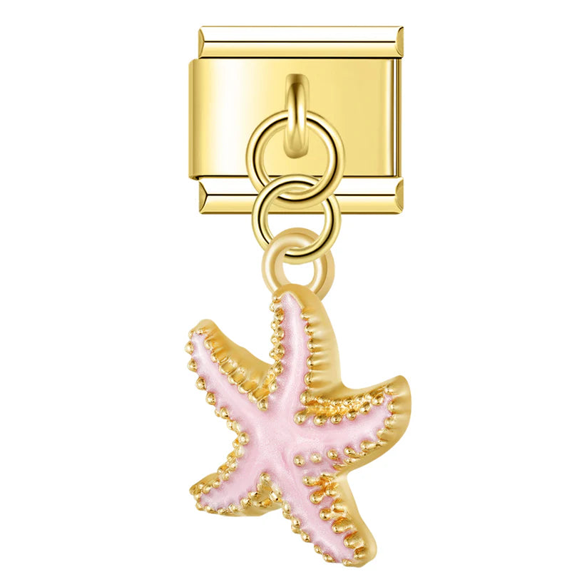 Gold-Charm Tier Anhänger Seestern