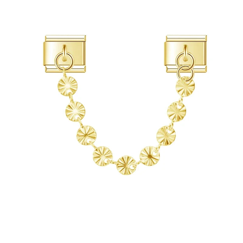 Gold-Charm Universum Anhänger Sonnenkette