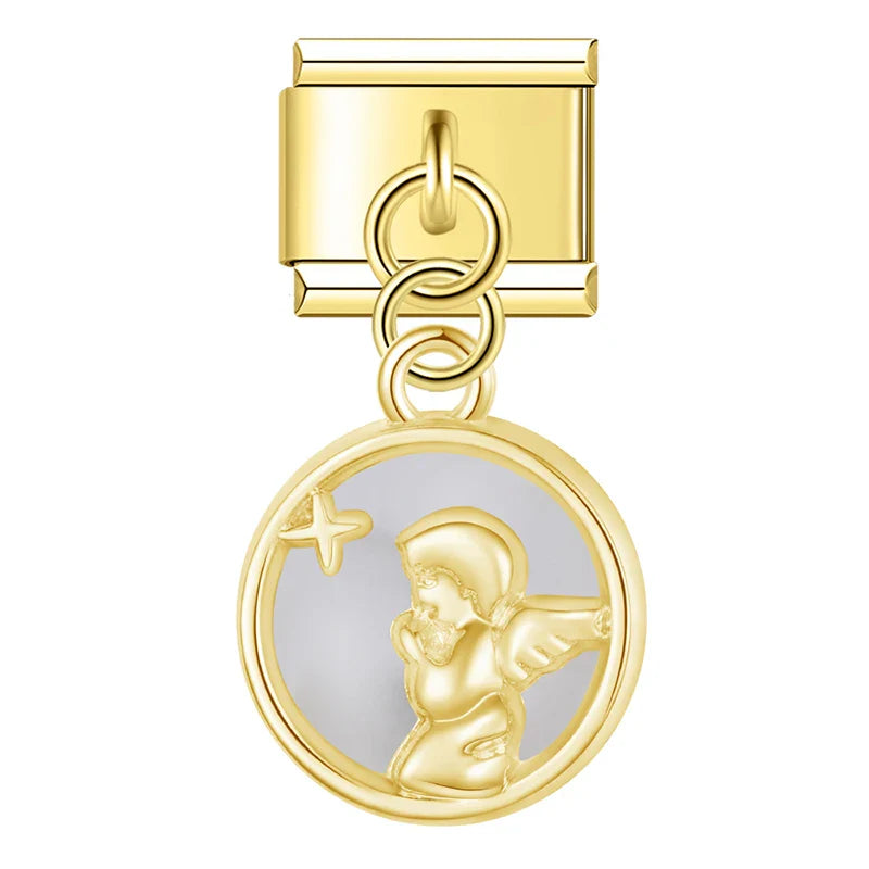 Gold-Charm Symbol Anhänger Engel